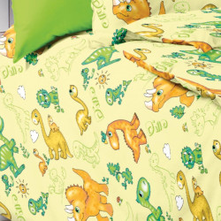 Простыня Белиссимо (Текс-Дизайн) &quot;Динозаврики 1&quot;, 145x214, бязь (000А1203131)