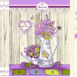 Набор полотенец вафельных Valtery "Лаванда", 50x60, хлопок, 2 шт (10075-1-2171)