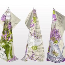 Набор полотенец вафельных Valtery "Лаванда", 50x60, хлопок, 2 шт (10075-1-2171)