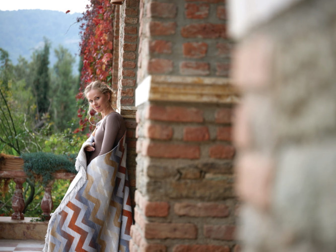 Плед Arya Home "Zigzag", 200x220, хлопок (8680943098283)