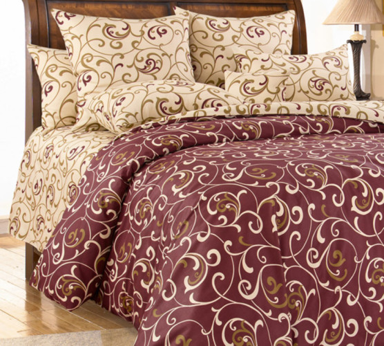 Постельное белье Королевское искушение (Текс-Дизайн) "Вензель 1", евро, сатин, на молнии (4339Н196051)