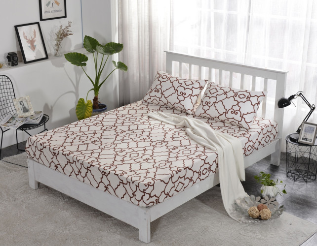 Простыня Valtery "PCT-R-301", 90x200, сатин, на резинке (PCT-R-301-1783)