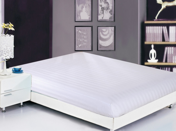 Простыня Valtery "PRST-R-20", 180x200, сатин, на резинке (PRST-R-20-1475)