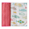 Набор полотенец Arya Home "Fish", кухонные, 30x30, микрофибра, 4 шт (8680943084231)