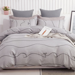 Постельное белье Cleo &quot;1040-SK&quot;, семейный, сатин, на молнии (CLEO-семья-SK-41/1040)