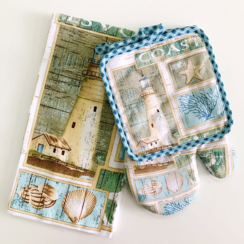 Полотенце Valtery "Старый маяк", кухонное, 38x63, махровая ткань (Polotence Old lighthouse-2138)