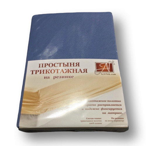 Простыня AlViTek (АльВиТек), 180x200, трикотаж, на резинке (ПТР-ГЕЛЬ-180)
