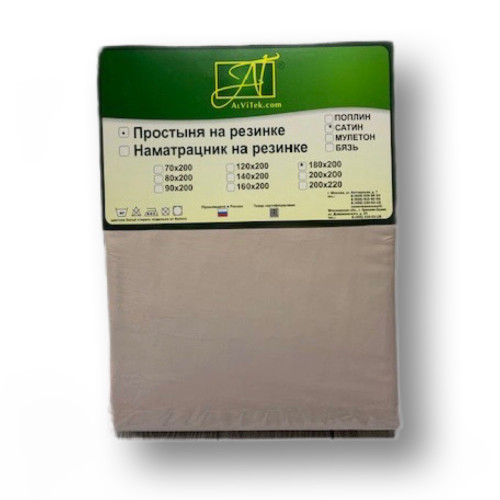 Простыня AlViTek (АльВиТек), 180x214, сатин (ПР-СО-180-Жем)