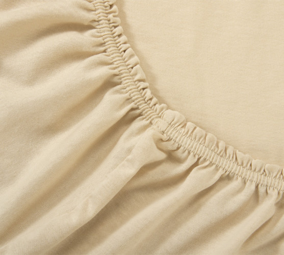 Простыня Текс-Дизайн "Бежевый", 200x200, трикотаж, на резинке (ш200200беж)