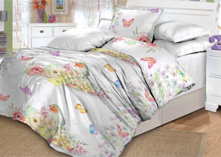Постельное белье Valtery "Птичка", 1.5-спальный, поплин (4626 DL-5-1249)