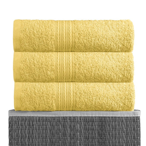 Полотенце BAYRAMALY, 40x70, махровая ткань (BAYRAMALY -40х70-лимонный)