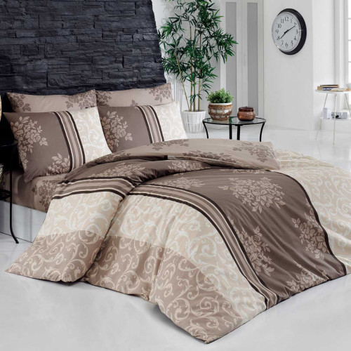 Постельное белье Arya Home "Natura", евро, ранфорс, печатное (8680943026408)