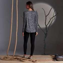 Пижама Arya Женская Печатная с Лосинами 20270 Серо-Чёрный, XL