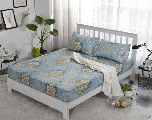 Простыня Valtery "PCT-R-303", 90x200, сатин, на резинке (PCT-R-303-1783)