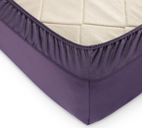 Простыня Текс-Дизайн "Баклажан", 180x200, трикотаж, на резинке (Р514Тбакл)