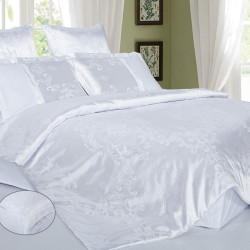 Постельное белье Cleo &quot;Satin Jacquard 143-SG&quot;, семейный, сатин-жаккард, на молнии (41/143-SG)