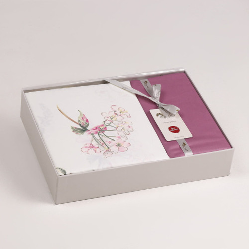 Постельное белье Arya Home "Miri", семейный, сатин, печатное (8680943081629)