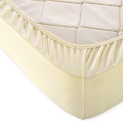 Простыня Текс-Дизайн "Молочный", 90x200, трикотаж, на резинке (Р510Тмол)