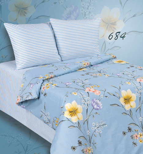 Постельное белье AlViTek (АльВиТек) "684-ПА", 1.5-спальный, поплин (АльВиТек-ПA-1-684)