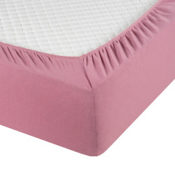 Простыня Valtery "PT pudra", 160x200, трикотаж, на резинке (PT pudra-1784)