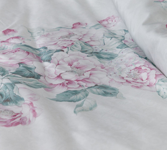 Постельное белье Legends (Текс-Дизайн) "Цветочные ноты", евро, сатин, на молнии (L7323FG22031)