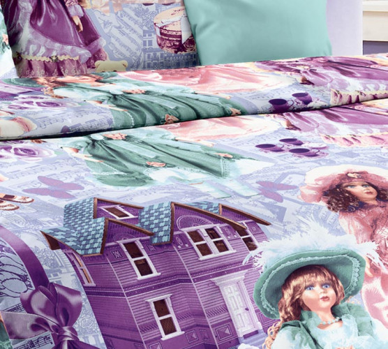Постельное белье Белиссимо (Текс-Дизайн) "Куклы", 1.5-спальный, поплин (1100Х192811)