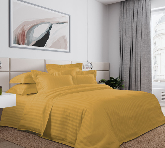 Постельное белье Legends (Текс-Дизайн) "Лимонный десерт", 1.5-спальный, страйп-сатин, на молнии (LK1325W1704Я)