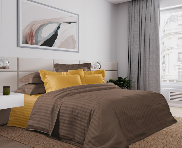 Постельное белье Legends (Текс-Дизайн) "Пахлава", евро, страйп-сатин, на молнии (LK7326WЯ1714)