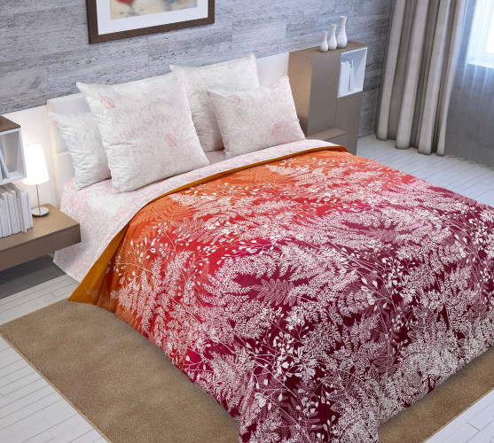 Простыня Королевское искушение (Текс-Дизайн) "Шелест листвы 1", 180x220, перкаль (000ПН1208621)