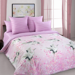 Постельное белье Королевское искушение (Текс-Дизайн) &quot;Журавлиный танец 1&quot;, евро, перкаль (4250П204421)