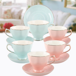 Чайный Набор Arya Exclusive из Костяного фарфора, 250 мл 12 пр. Sweety