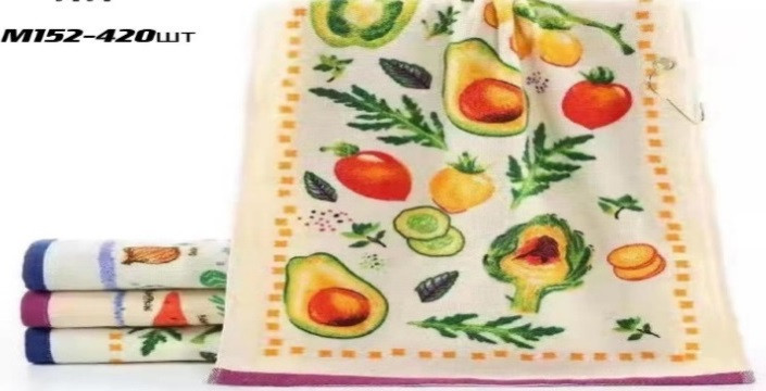 Набор полотенец Северный Город "Овощи", 34x75, велюр, 12 шт (СГ- M110(M152))
