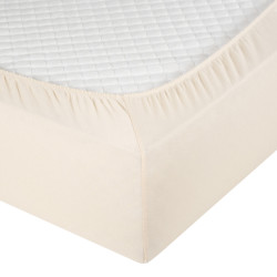 Простыня Valtery "PT krem", 180x200, трикотаж, на резинке (PT krem-1475)