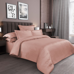 Постельное белье Королевское искушение (Текс-Дизайн) &quot;Розовый кварц&quot;, евро, сатин, на молнии (4313Г86046Кв)