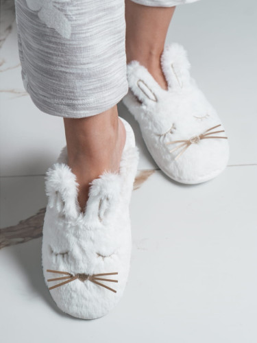 Тапочки Arya Женские Bunny, 39 Белый