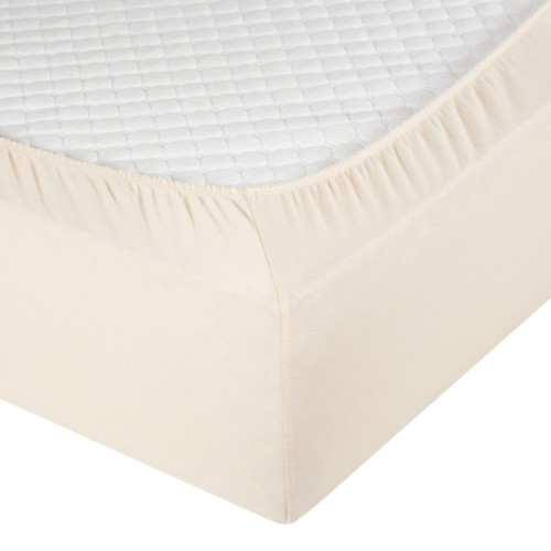 Простыня Valtery "PT krem", 160x200, трикотаж, на резинке (PT krem-1784)