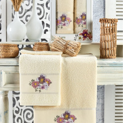 Набор полотенец MERZUKA &quot;LARA&quot;, 50x90, 70x140, махровая ткань, 2 шт (MERZUKA-11782 Экрю)