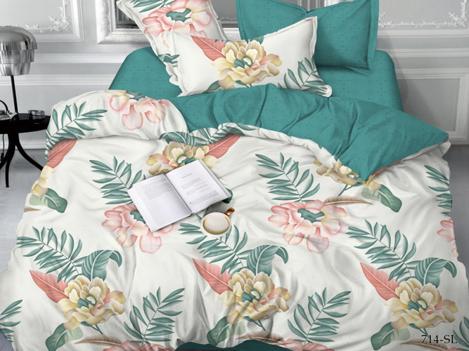 Постельное белье Cleo "Satin Lux 714-SL", семейный, сатин (41/714-SL)