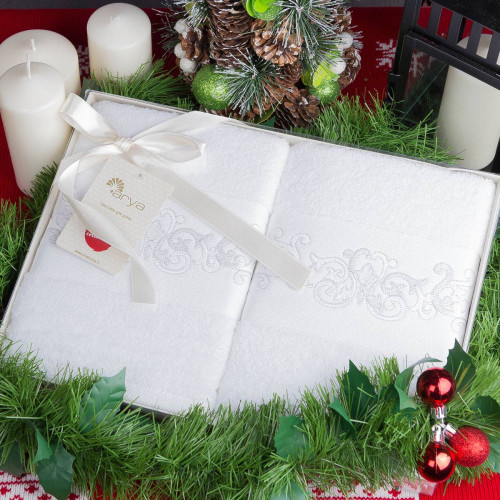 Набор полотенец Arya Home "Fivo", подарочные, 50x90, махровая ткань, 2 шт (8680943043818)