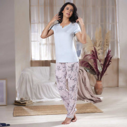 Пижама Arya Женская 11168 Розово-Голубой, L