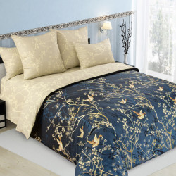 Постельное белье Королевское искушение (Текс-Дизайн) &quot;Легкое дыхание 1&quot;, 1.5-спальный, перкаль, на резинке (1650ПН203831)