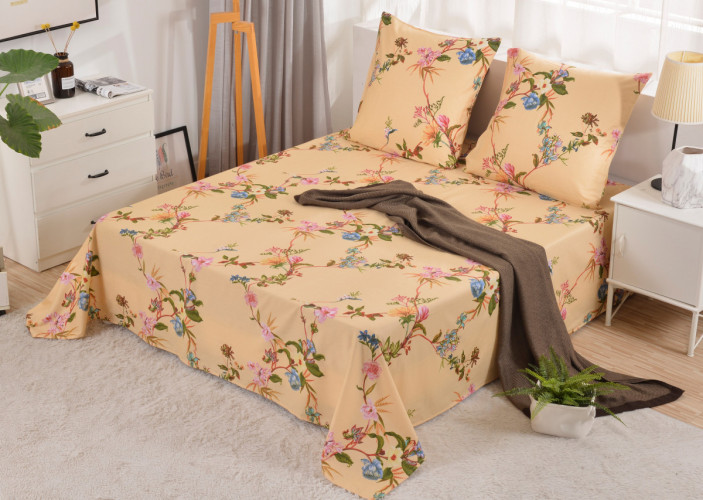 Простыня Valtery "PCT-R-304", 90x200, сатин, на резинке (PCT-R-304-1783)