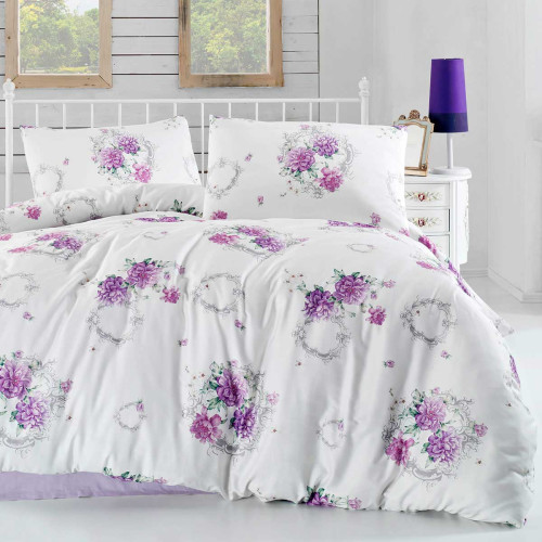 Постельное белье Arya Home "Zaira", 1.5-спальный, ранфорс, печатное (8680943061812)