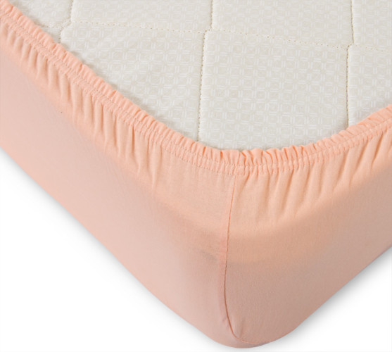 Простыня Текс-Дизайн "Персиковый", 200x200, трикотаж, на резинке (ш200200пер.)