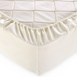 Простыня Королевское искушение (Текс-Дизайн) "Бежевый", 200x200, перкаль, на резинке (Р115П195851)