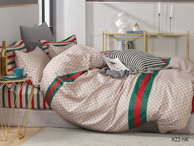 Постельное белье Cleo "Satin de Luxe 822-SK", семейный, сатин, на молнии (41/822-SK)