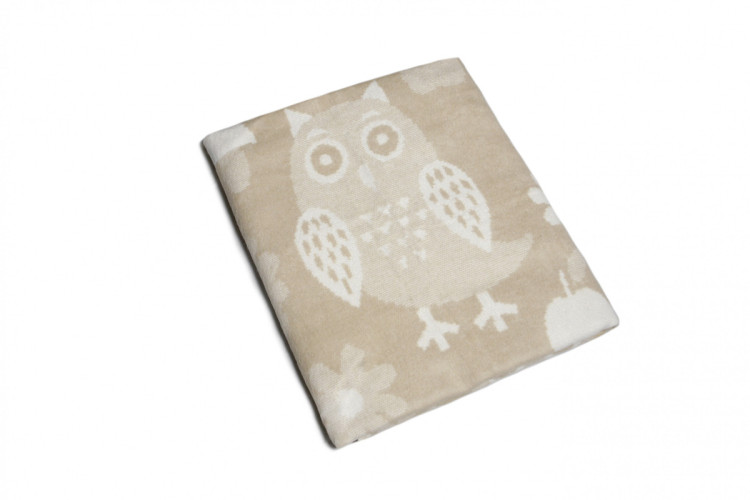 Одеяло  Valtery "Сова", 100x140, хлопок (Odeylo Sova bej-2158)