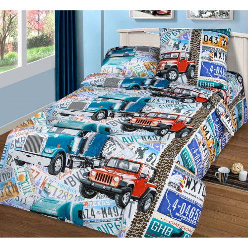 Постельное белье Valtery "ДБ-47", 1.5-спальный, бязь (ДБ-47-1249)