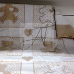 Одеяло  Vladi &quot;Барни&quot;, 100x140, байковое (Барни бело-бежевое)