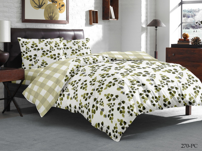 Постельное белье Cleo "Pure Cotton 270-PCE", 1.5-спальный, поплин (15/270-PCE)